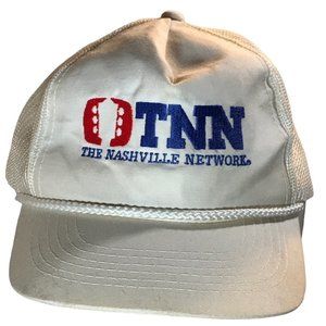 NASHVILLE TNN HEADWEAR II 1980'S NETWORK VINTAGE CORDED SINGLE SNAP BACK MUSIC C